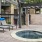 hot tub area with comfortable seating